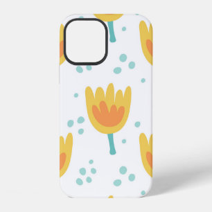 Vintage seamless pattern, cute flowers pattern70s iPhone 12 case