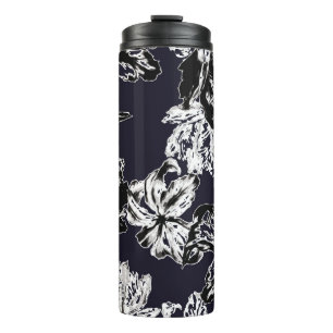 Vintage seamless pattern flowers and floral patter thermal tumbler