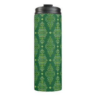 vintage Seamless Pattern in Ethnic Style. Creative Thermal Tumbler