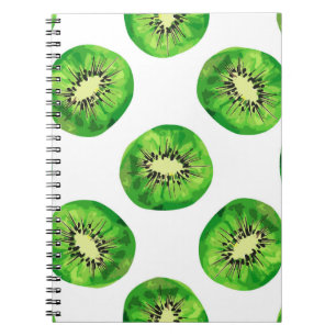 vintage Seamless pattern kiwi illustration hand dr Notebook
