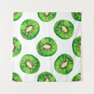 vintage Seamless pattern kiwi illustration hand dr Tapestry