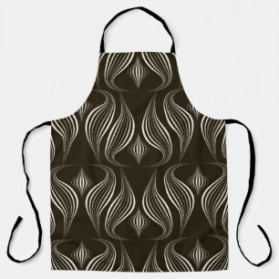 vintage seamless pattern monochrome ornament with  apron