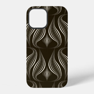 vintage seamless pattern monochrome ornament with iPhone 12 case