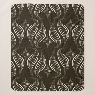 vintage seamless pattern monochrome ornament with sherpa blanket