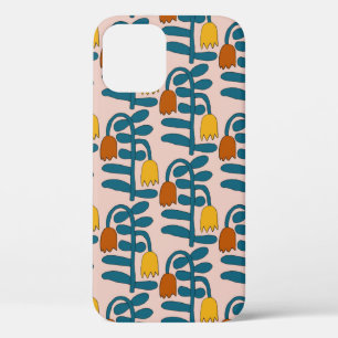 vintage seamless pattern of plants. Bright colours iPhone 12 Case