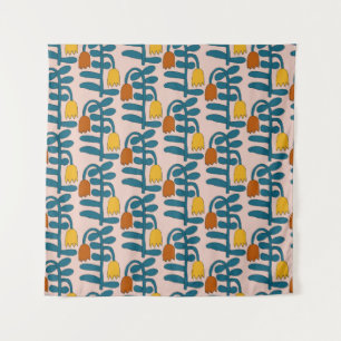 vintage seamless pattern of plants. Bright colours Tapestry