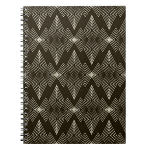 vintage seamless pattern ornament with stylised ge notebook