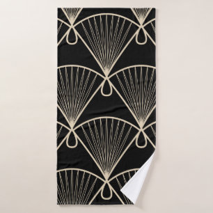 vintage seamless pattern ornament with stylized ge bath towel