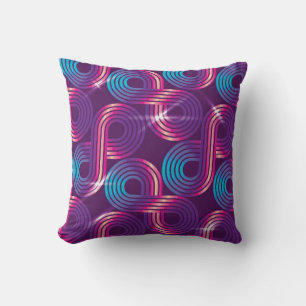 vintage seamless pattern. Regular geometric backgr Cushion