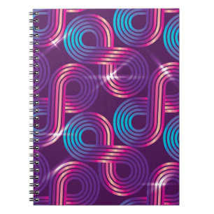 vintage seamless pattern. Regular geometric backgr Notebook