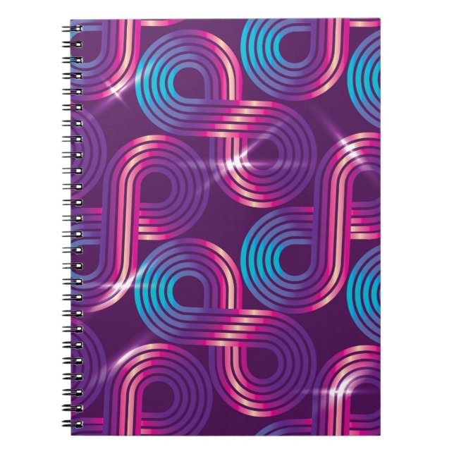 vintage seamless pattern. Regular geometric backgr Notebook (Front)