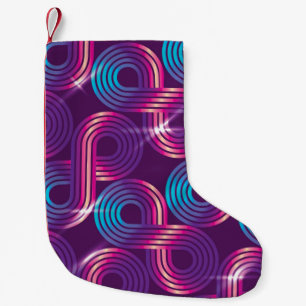 vintage seamless pattern. Regular geometric backgr Small Christmas Stocking