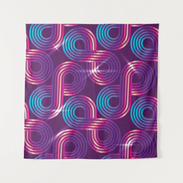 vintage seamless pattern. Regular geometric backgr Tapestry (Front)