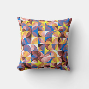 Vintage seamless pattern tiles with circles and st cushion