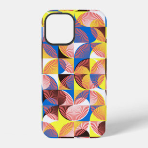 Vintage seamless pattern tiles with circles and st iPhone 12 case