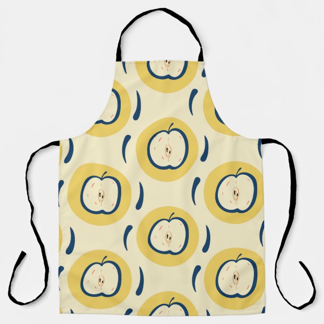 Vintage seamless pattern with apple.  apron (Front)