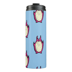 Vintage seamless pattern with hand drawn dragon en thermal tumbler