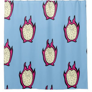 Vintage seamless pattern with hand drawn dragon fr shower curtain