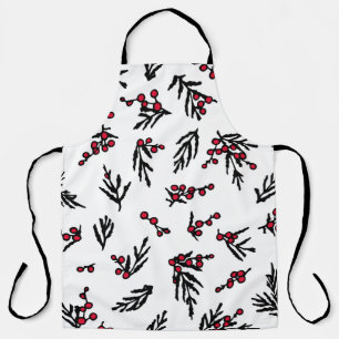 Vintage seamless pattern with hand drawn winter be apron