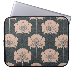 Vintage seamless pattern with pink flowers. Art no Laptop Sleeve