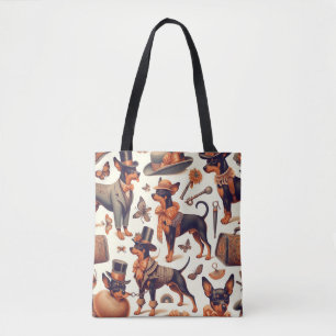 Vintage Seamless Pinscher Tote Bag