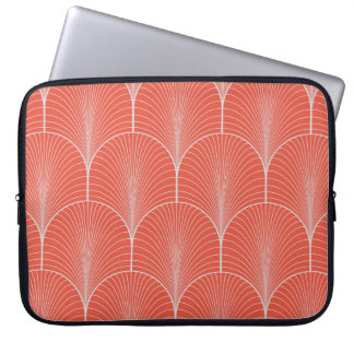 Vintage seamless red and grey art deco wallpaper p laptop sleeve