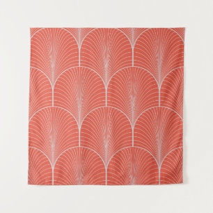 Vintage seamless red and grey art deco wallpaper p tapestry