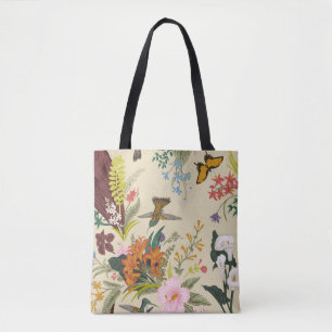 vintage seamless vintage floral pattern. Exotic fl Tote Bag