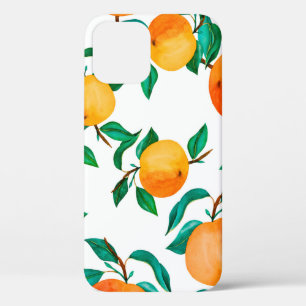 Vintage seamless watercolor illustration backgroun iPhone 12 case