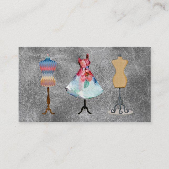 Vintage Seamstress Business Card (Front)