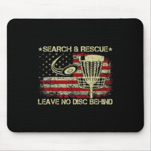 Vintage Search And Rescue Leave No Disc Behind Fun Mouse Pad