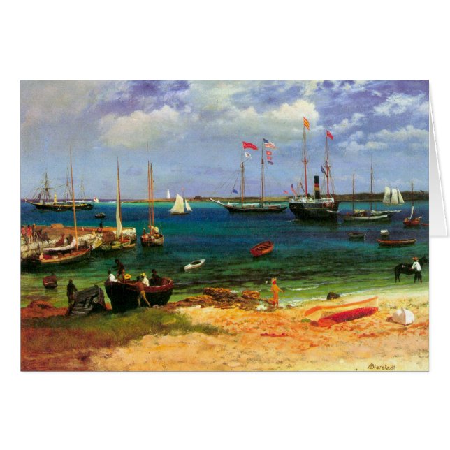 Vintage Seascape, Nassau Harbour by Bierstadt (Front Horizontal)
