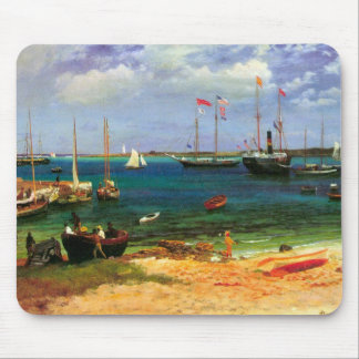 Vintage Seascape, Nassau Harbour by Bierstadt Mouse Pad