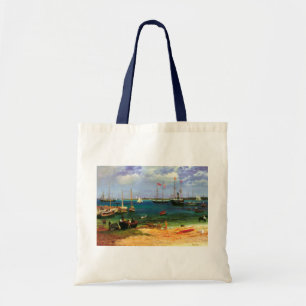 Vintage Seascape, Nassau Harbour by Bierstadt Tote Bag