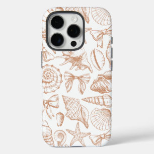Vintage Seashell Beachy Vibe Tropical Summer iPhone 16 Pro Case