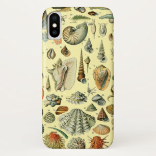 Vintage Seashell Print Adolphe Millot Coastal iPhone X Case