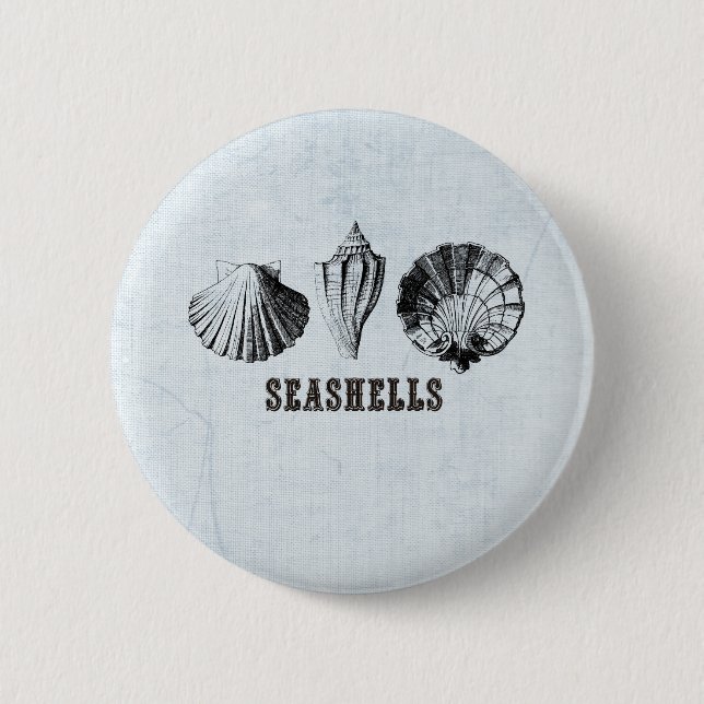 Vintage Seashells 6 Cm Round Badge (Front)