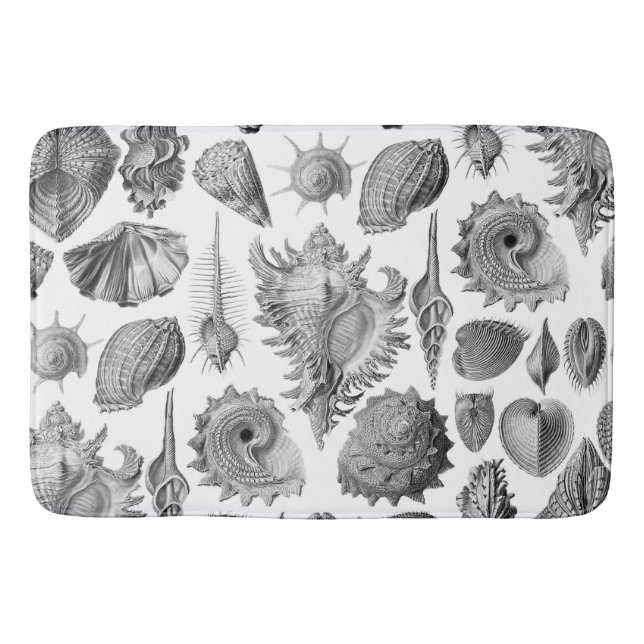 Vintage Seashells Bath Mat (Front)