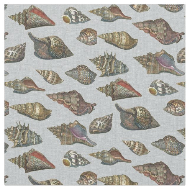Vintage Seashells Fabric (Close Up)