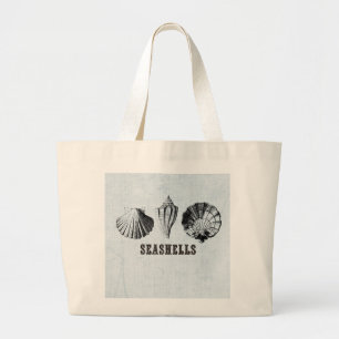 Vintage Seashells Large Tote Bag