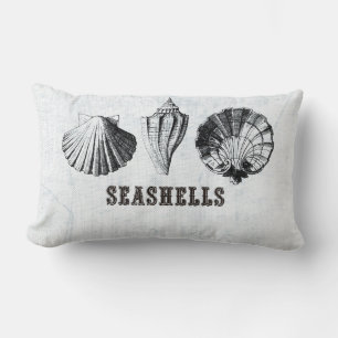 Vintage Seashells Lumbar Cushion