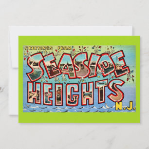 Vintage Seaside Heights NJ 5x7 Big Postcard