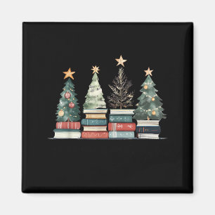 Vintage Seasons Readings All Booked For Christmas Magnet