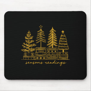 Vintage Seasons Readings All Booked For Christmas Mouse Pad