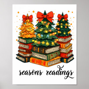 Vintage Seasons Readings All Booked For Christmas  Poster