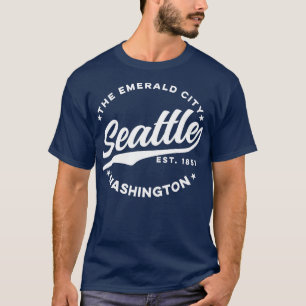 Vintage Seattle Emerald City Washington USA T-Shirt