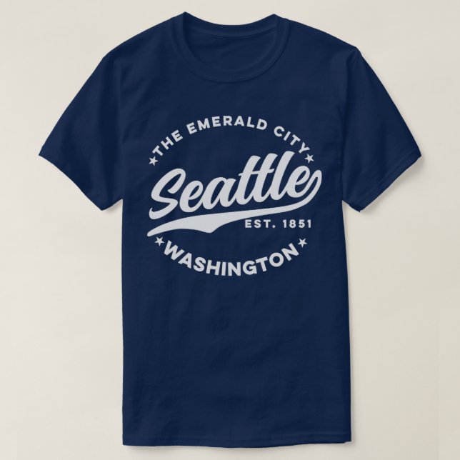 Vintage Seattle Emerald City Washington USA T-Shirt (Design Front)