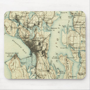 Vintage Seattle Map Mouse Pad