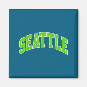 Vintage Seattle School Spirit Go Design Magnet
