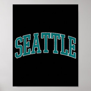 Vintage seattle vintage design men women kids poster